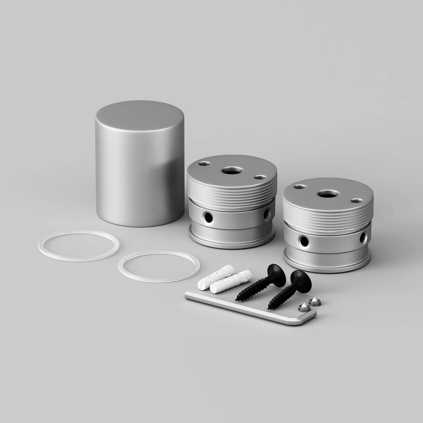 Набор для вертикального накладного монтажа Nemo D18 серебро Maytoni Круглый 360° 201150