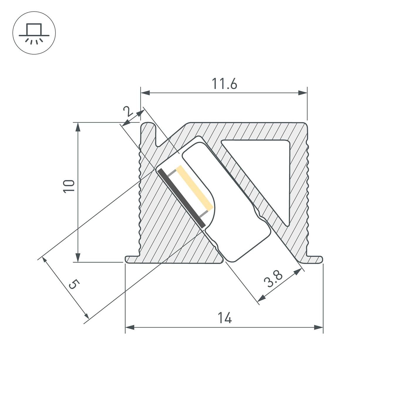Профиль Arlight Sl-Bevel 044084