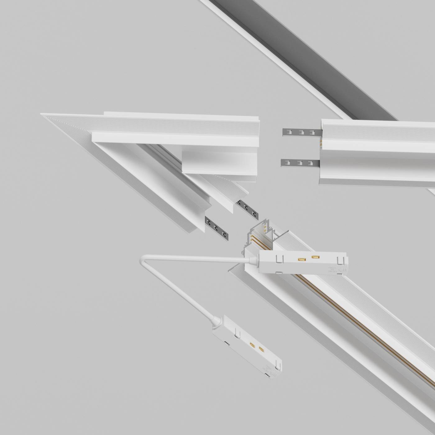 Угол-соединитель 45° встраиваемый Maytoni Accessories for tracks Gravity TRA010CLS-42W