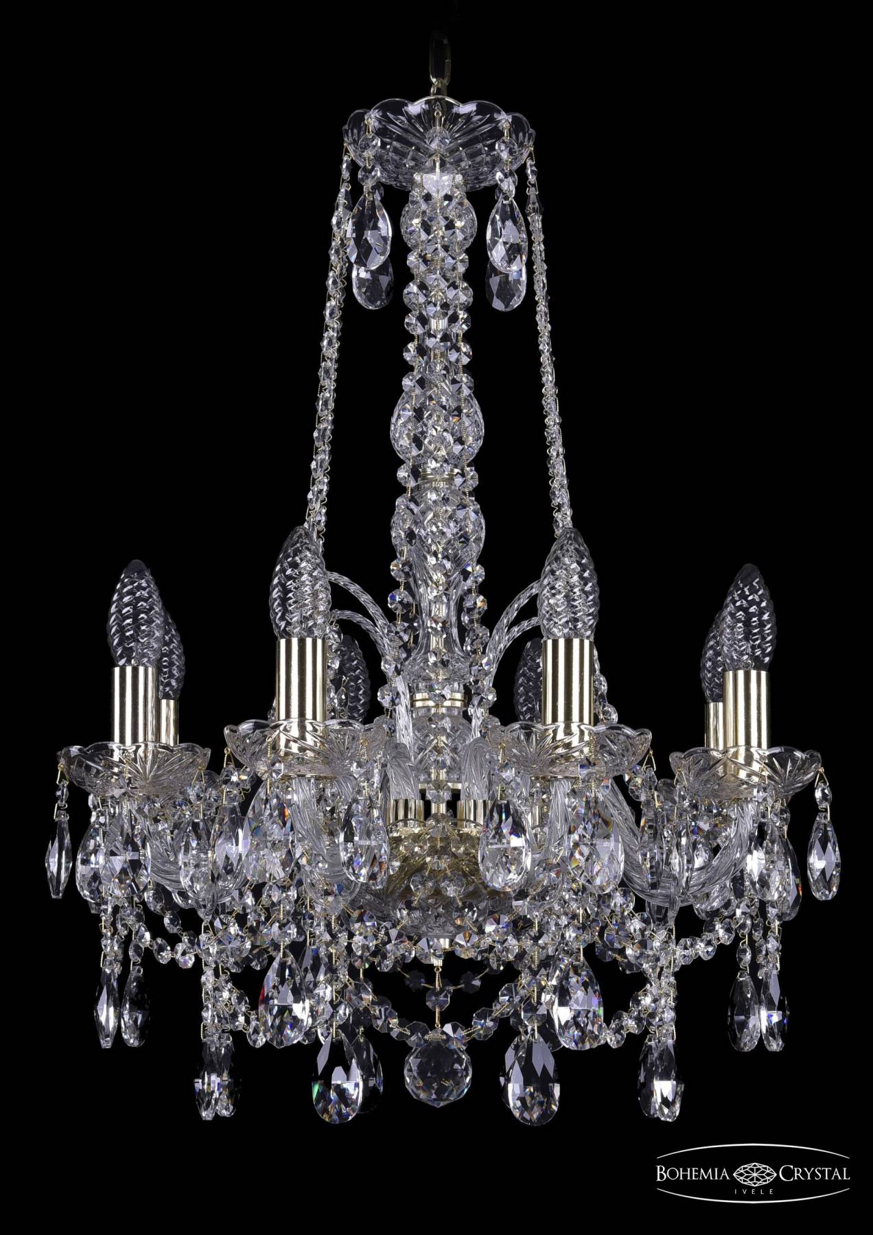1411/8/141/h-62 G Подвесная хрустальная люстра 1411 Bohemia 1411/8/141/h-62 G