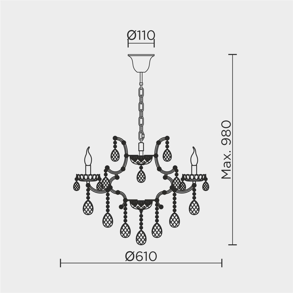 ML.7003.6P Подвесная люстра ML Modelux ML.7003.6P
