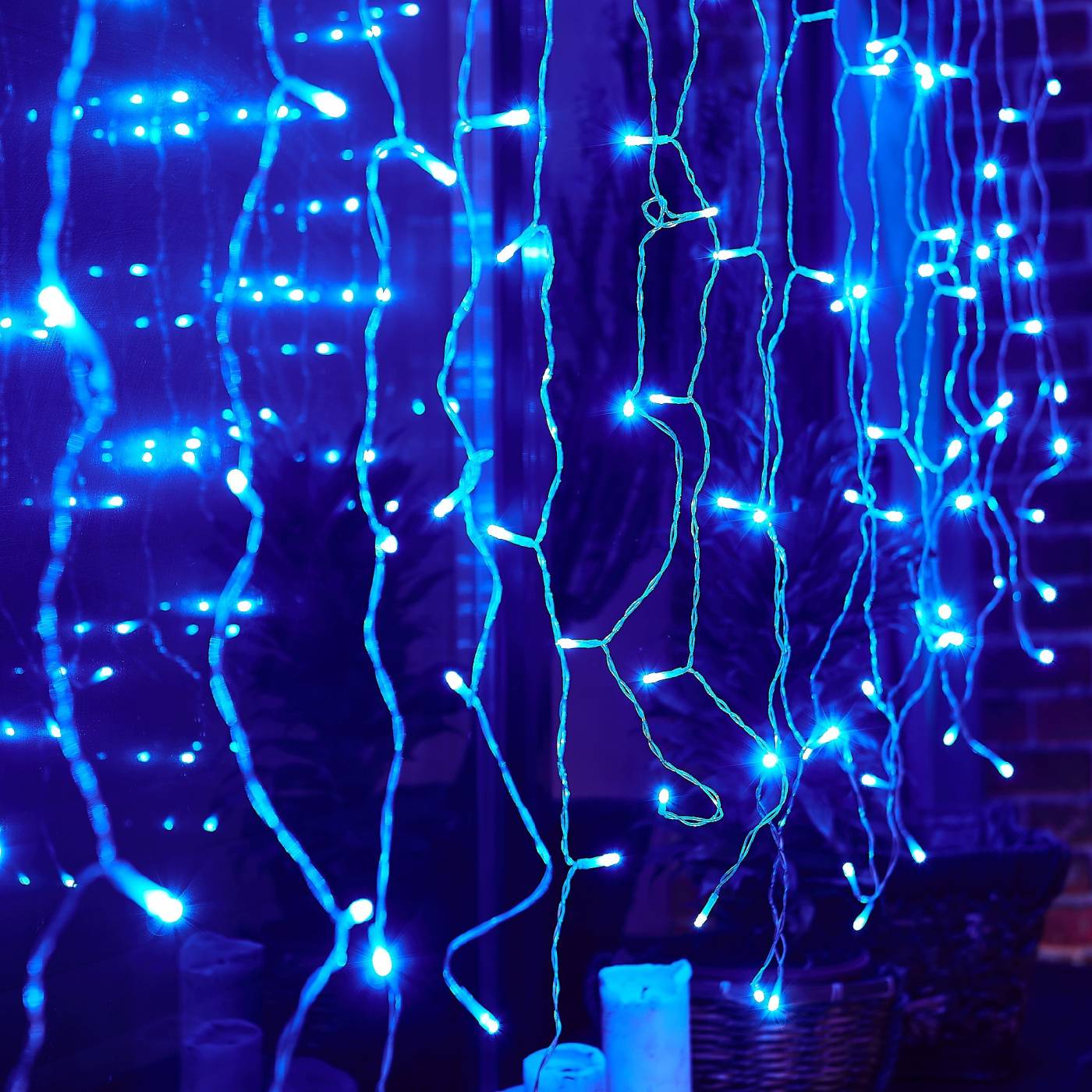 Занавес светодиодный с эффектом мерцания, 3х2м Uniel ULD-C3020-240/TTK BLUE IP44