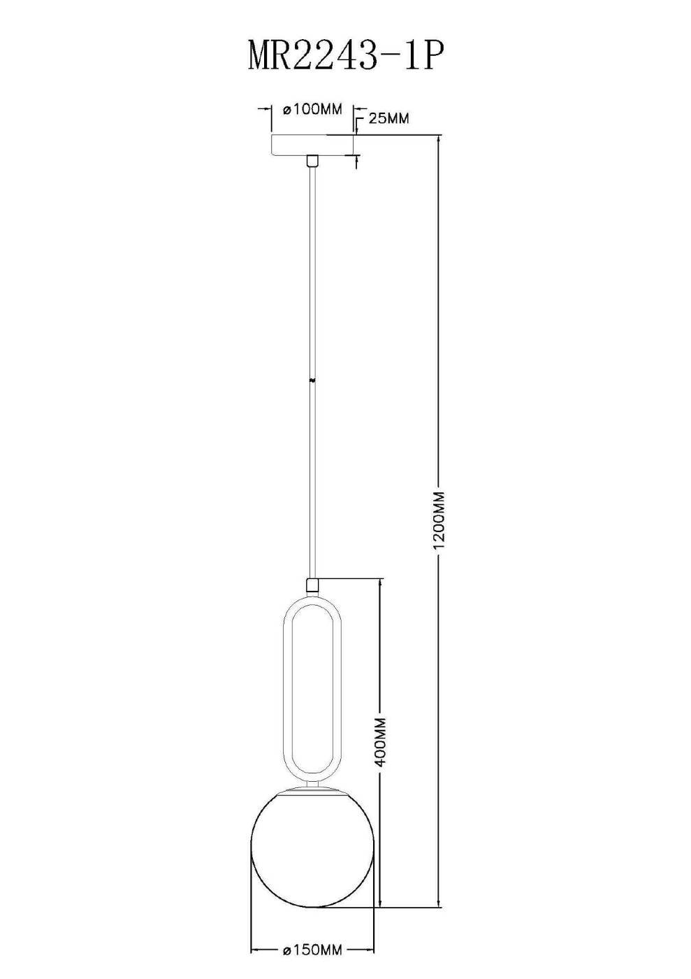 Светильник подвесной MyFar Pierre MR2243-1P