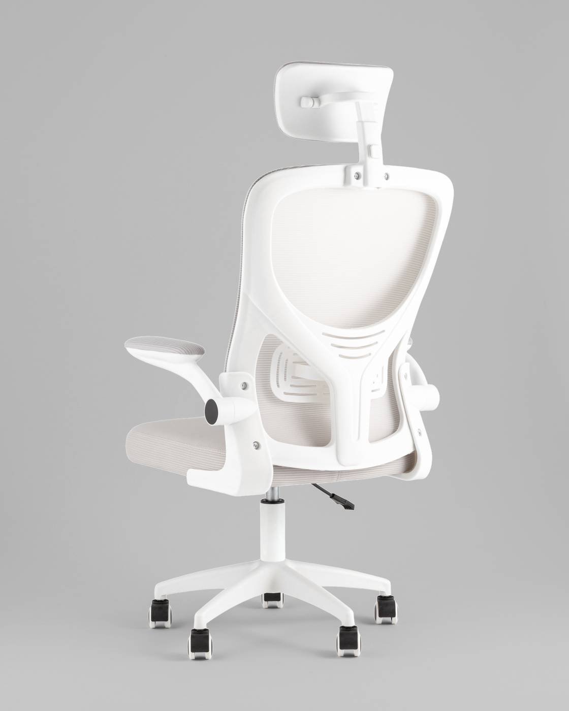 OUE-2504-HR w.pl grey mesh Офисное кресло Stool Group OUE-2504-HR w.pl grey mesh
