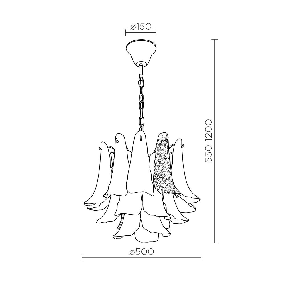 ML.6777.7P GD Подвесная люстра ML Modelux ML.6777.7P GD