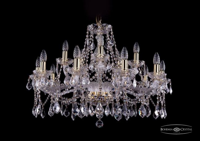 Подвесная хрустальная люстра 1413 Bohemia 1413/10+5/300 G Leafs