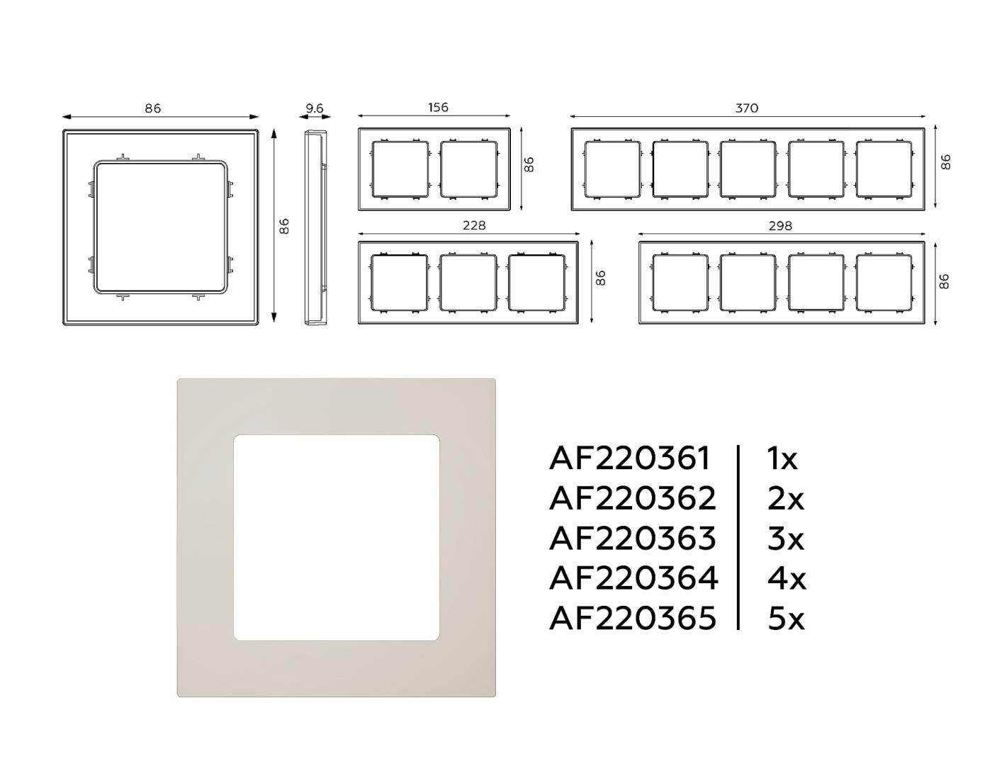AF220363 Рамка Ambrella Volt Techno AF220363