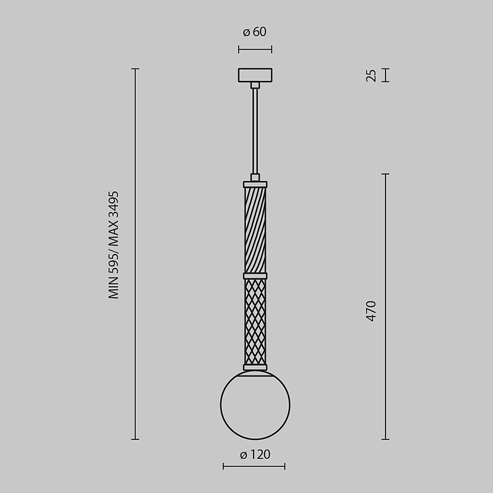 Светильник подвесной Maytoni Teatro MOD287PL-01BS1