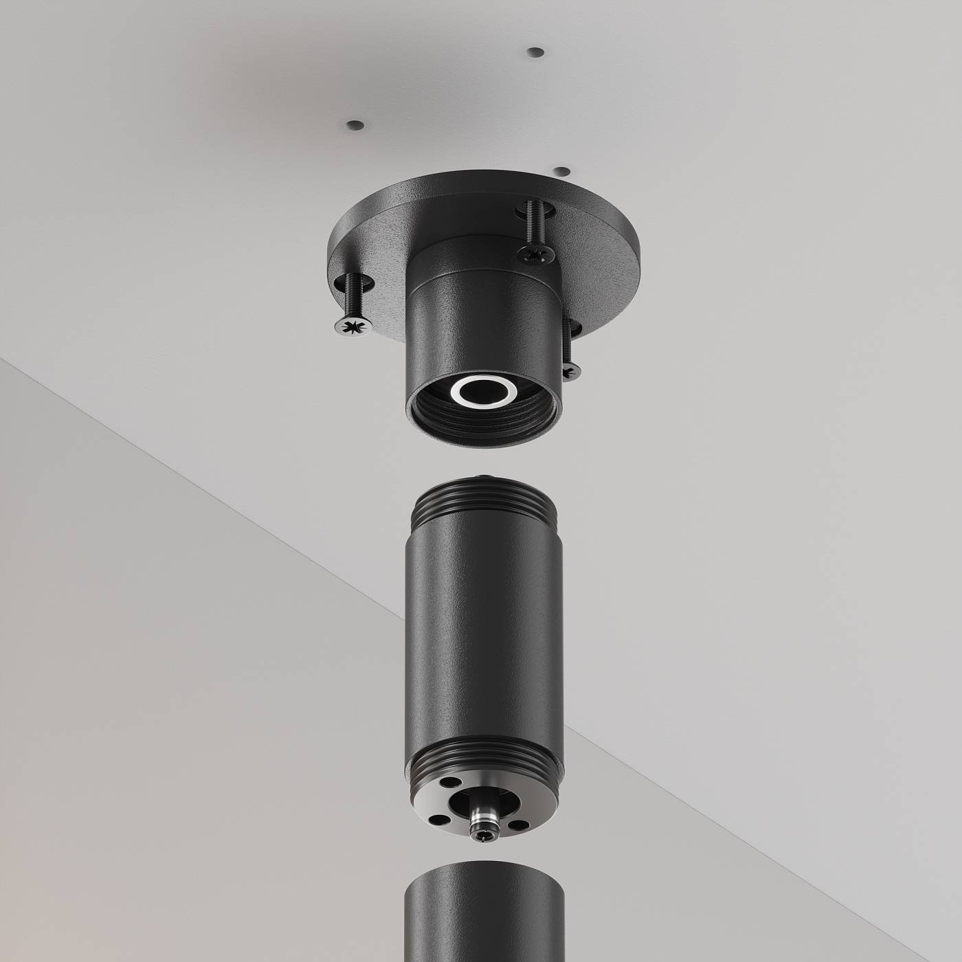 CA023BI-B Основание для накладного монтажа системы Shelf с внутренней резьбой без ввода питания Maytoni Accessories for system Shelf CA023BI-B