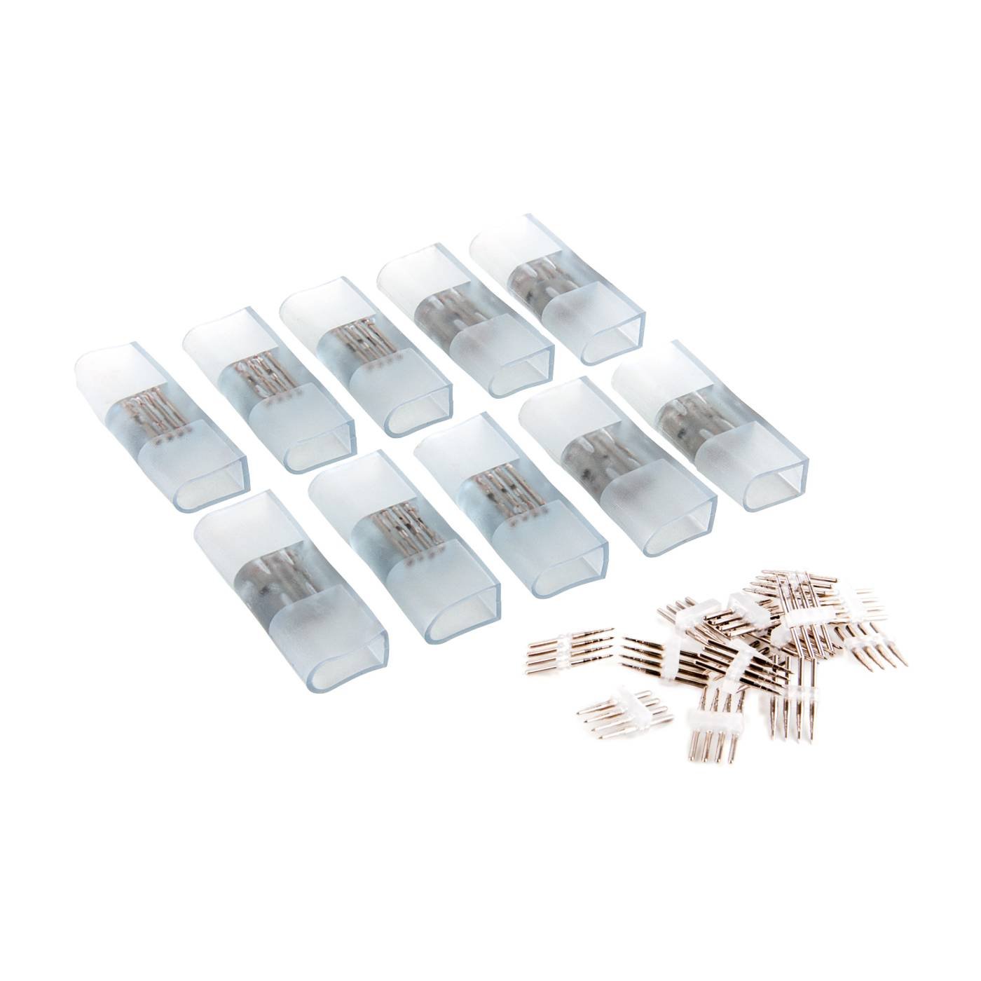 Переходник для неона LS001 220V 5050 RGB односторонний (10pkt) (PSL-12) Коннектор Elektrostandard Аксессуары для RGB гибкого неона Переходник для неона LS001 220V 5050 RGB односторонний (10pkt) (PSL-12)