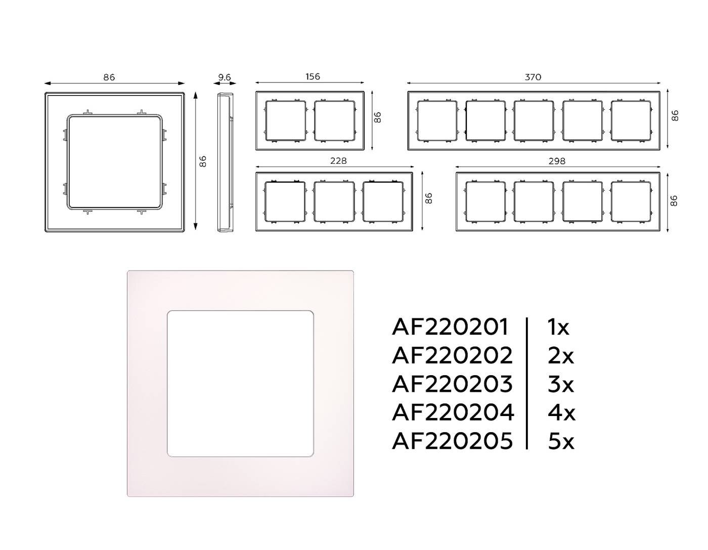 Рамка Ambrella Volt Techno AF220201