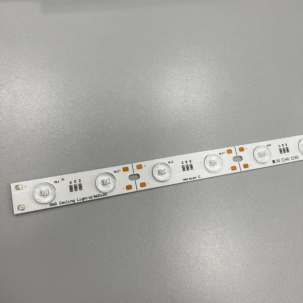 00-00017839 Плата Ceiling vC V2, LED 2835 24V 24W 3000K с линзой 160°, LP-CLC960-24-24V-L160-WW