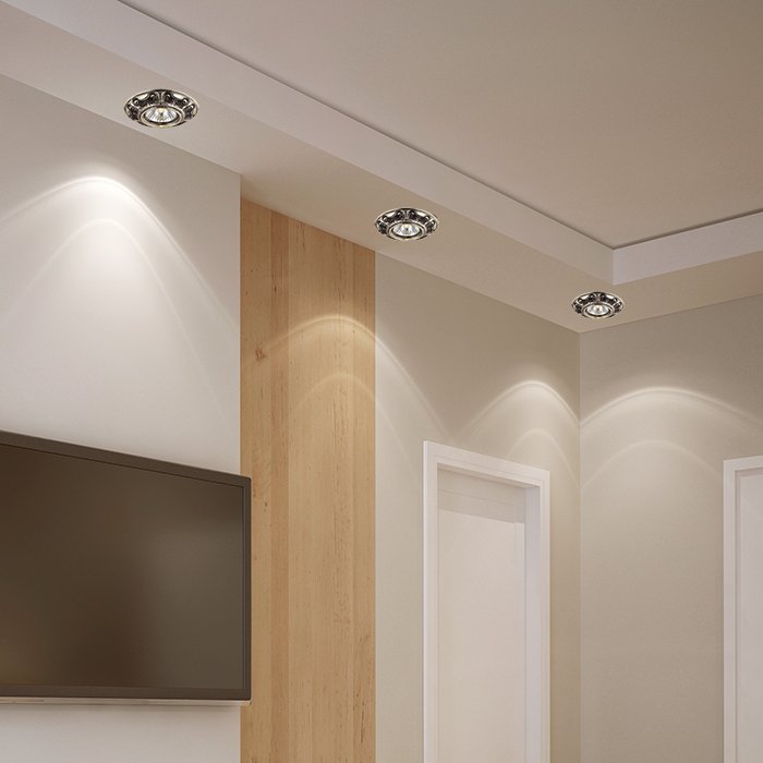 Встраиваемый светильник с узорами Vintage 369854 Novotech