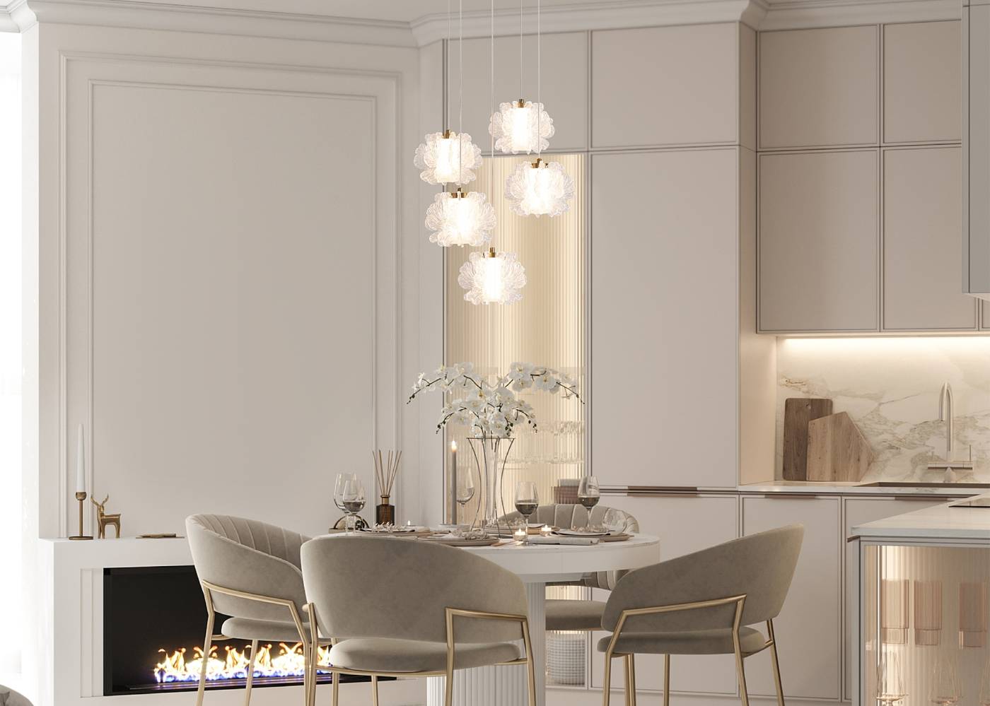 FR5579PL-L40BS Светильник подвесной Freya Flower FR5579PL-L40BS