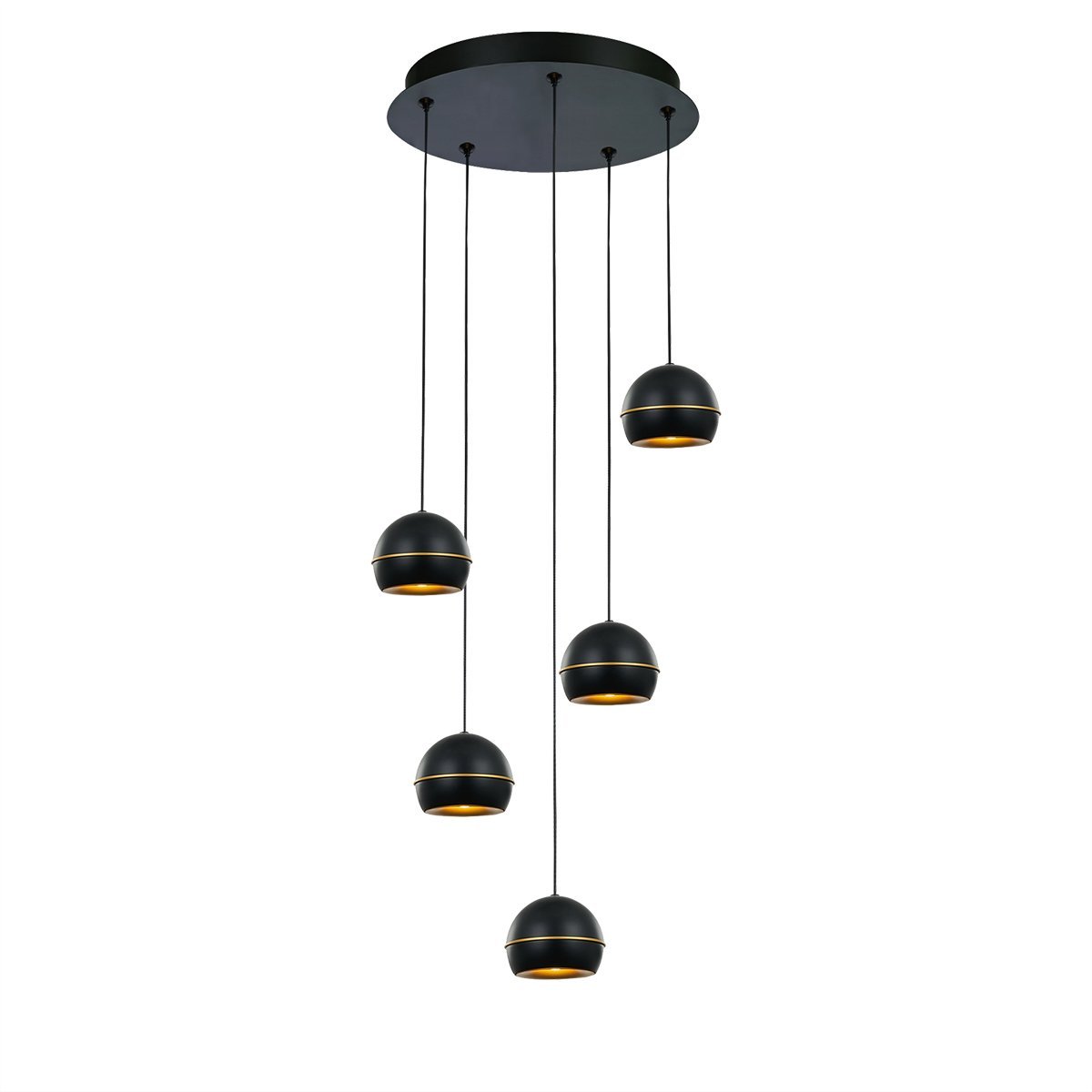 MD21001034-5A black/gold Светильник подвесной Delight Collection MD21001034 MD21001034-5A black/gold