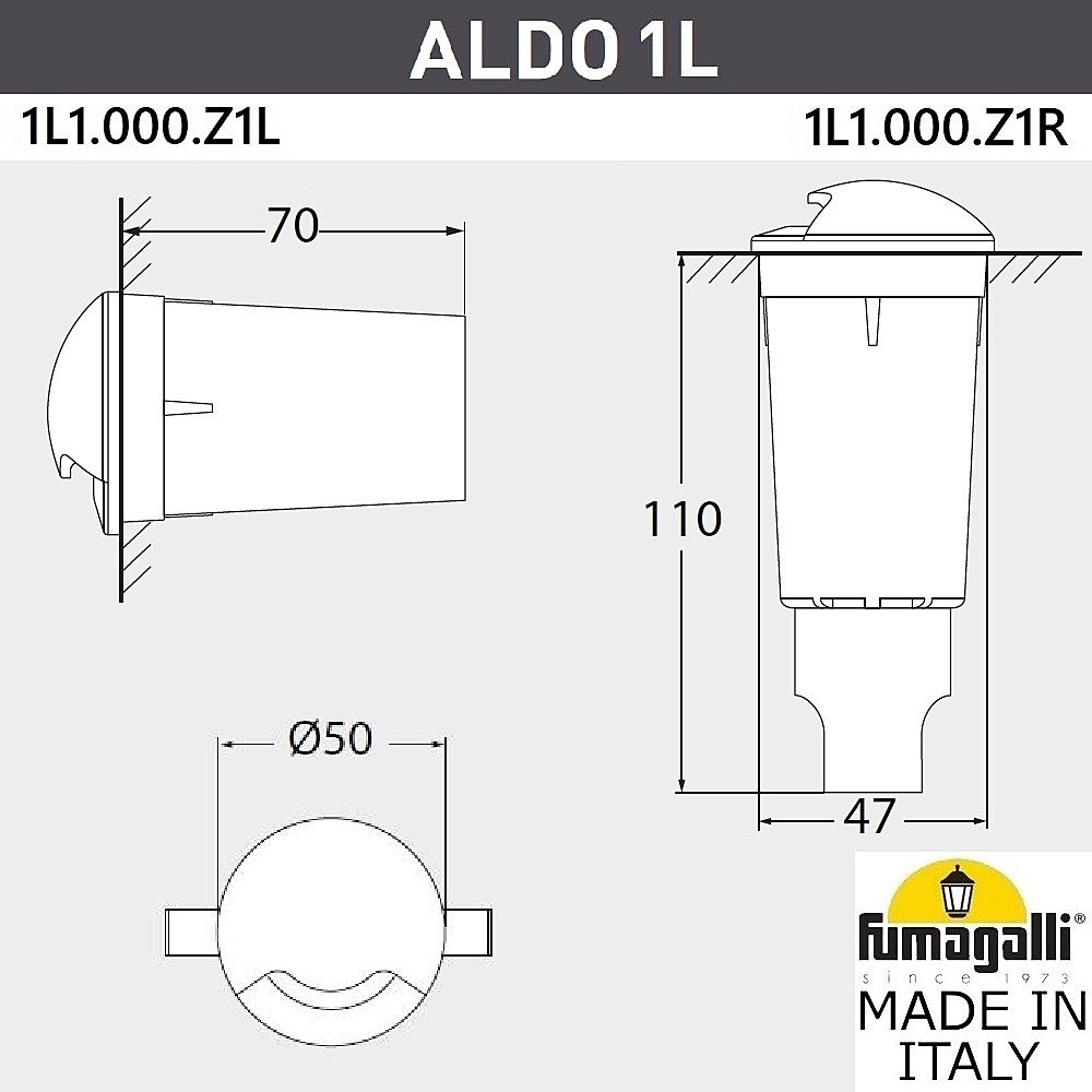 Уличный встраиваемый Fumagalli Aldo 1L1.000.000.LXZ1L