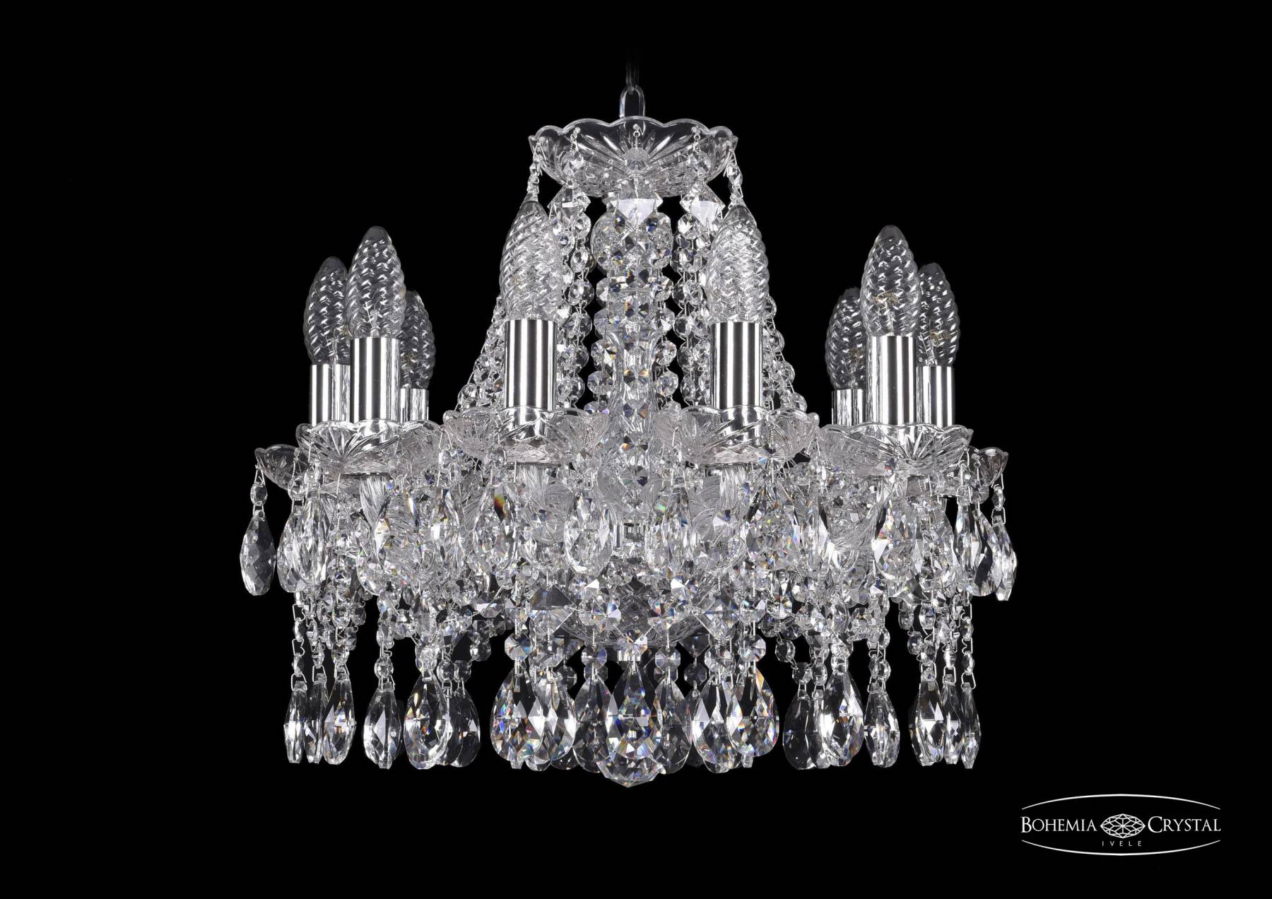 1413/10/141 Ni Подвесная хрустальная люстра 1413 Bohemia 1413/10/141 Ni