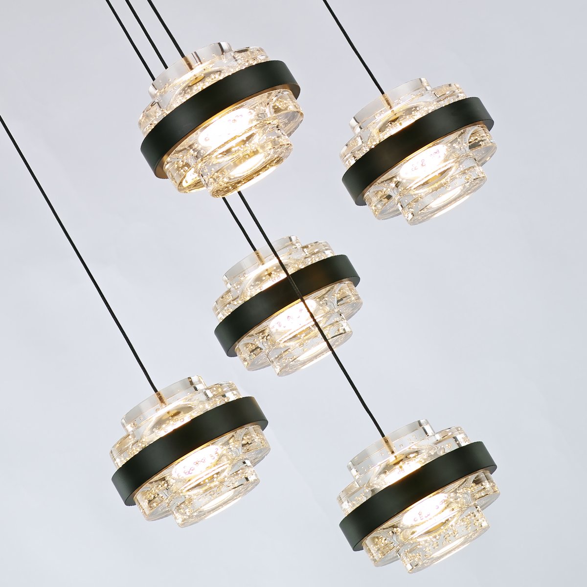 MD22030002-5A black/clear Светильник подвесной Delight Collection Indiana MD22030002-5A black/clear