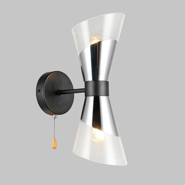 MD.51913-2-W-BK+CH Настенное бра IMEX MD.51913-2-W-BK+CH