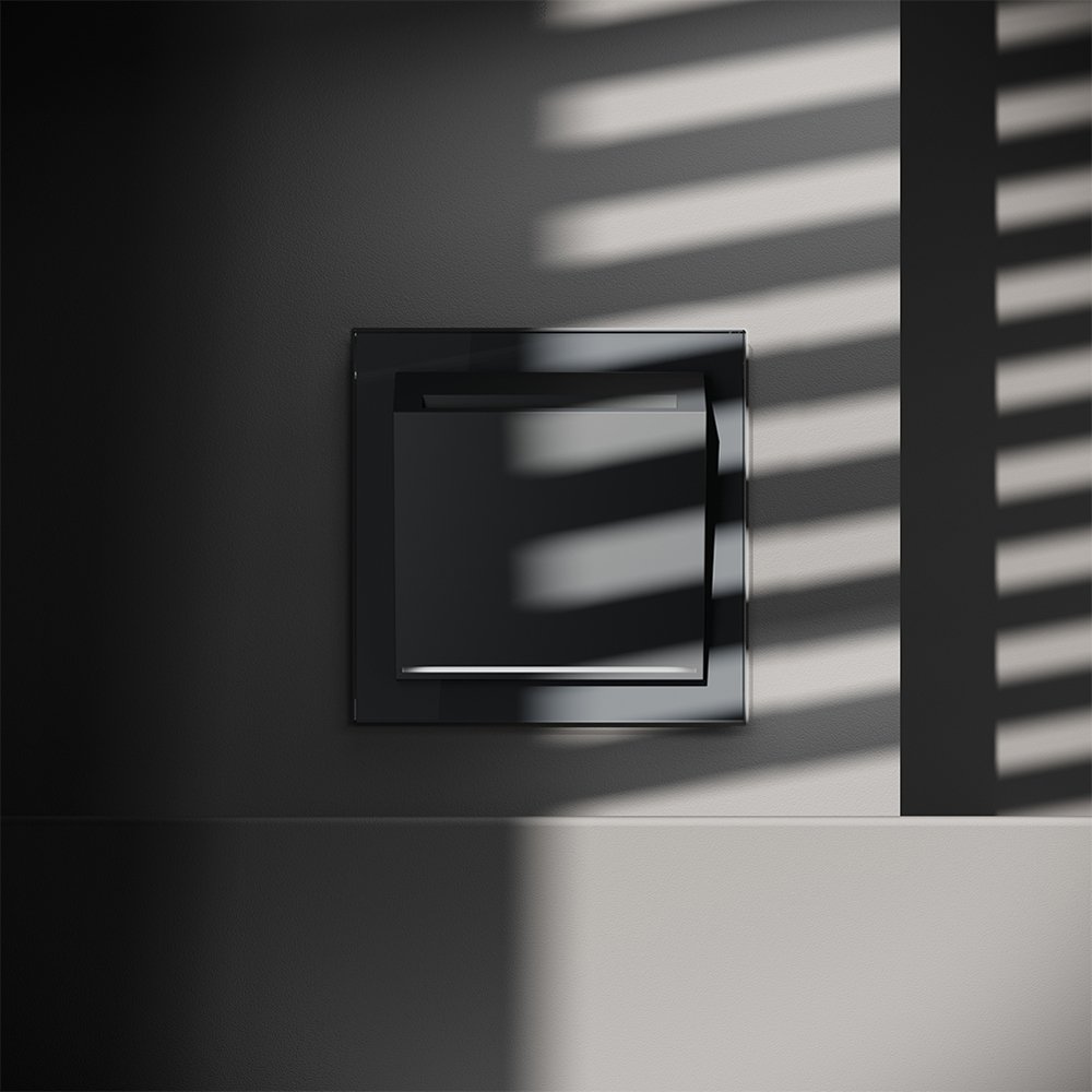 Выключатель встраиваемый VOLTUM S70 карточный 16А, (графит)