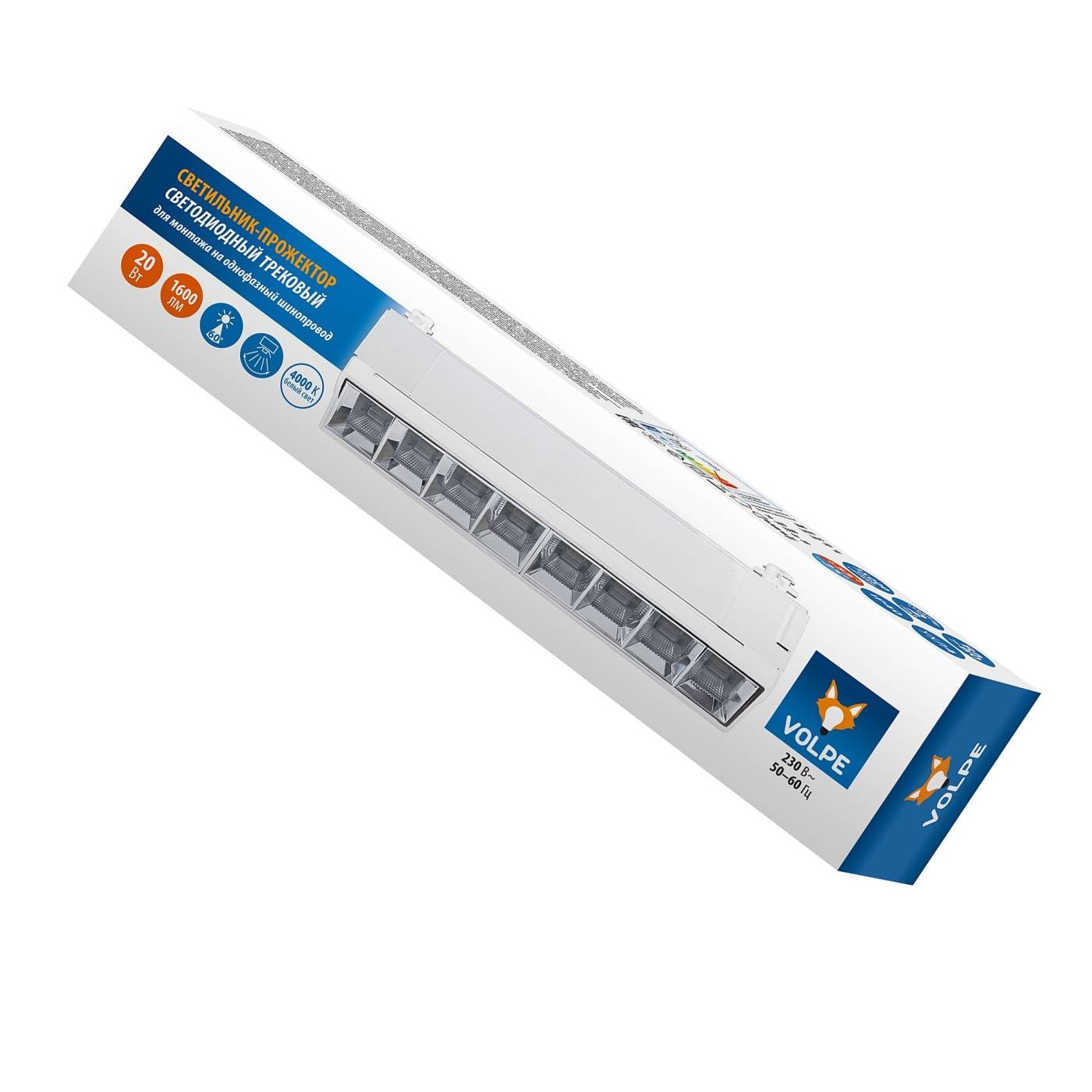 Трековый светильник Volpe Ulb-q283 ULB-Q283 20W/4000K WHITE