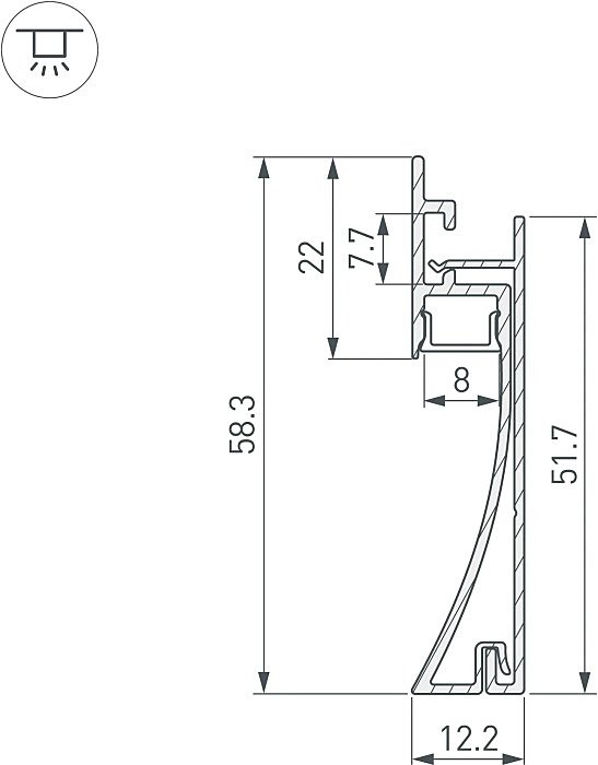 Профиль Arlight Arh-Plintus 045297