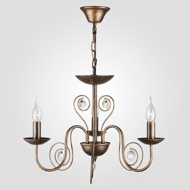 Подвесная люстра Eurosvet Tomas 60018/3 черный с золотом