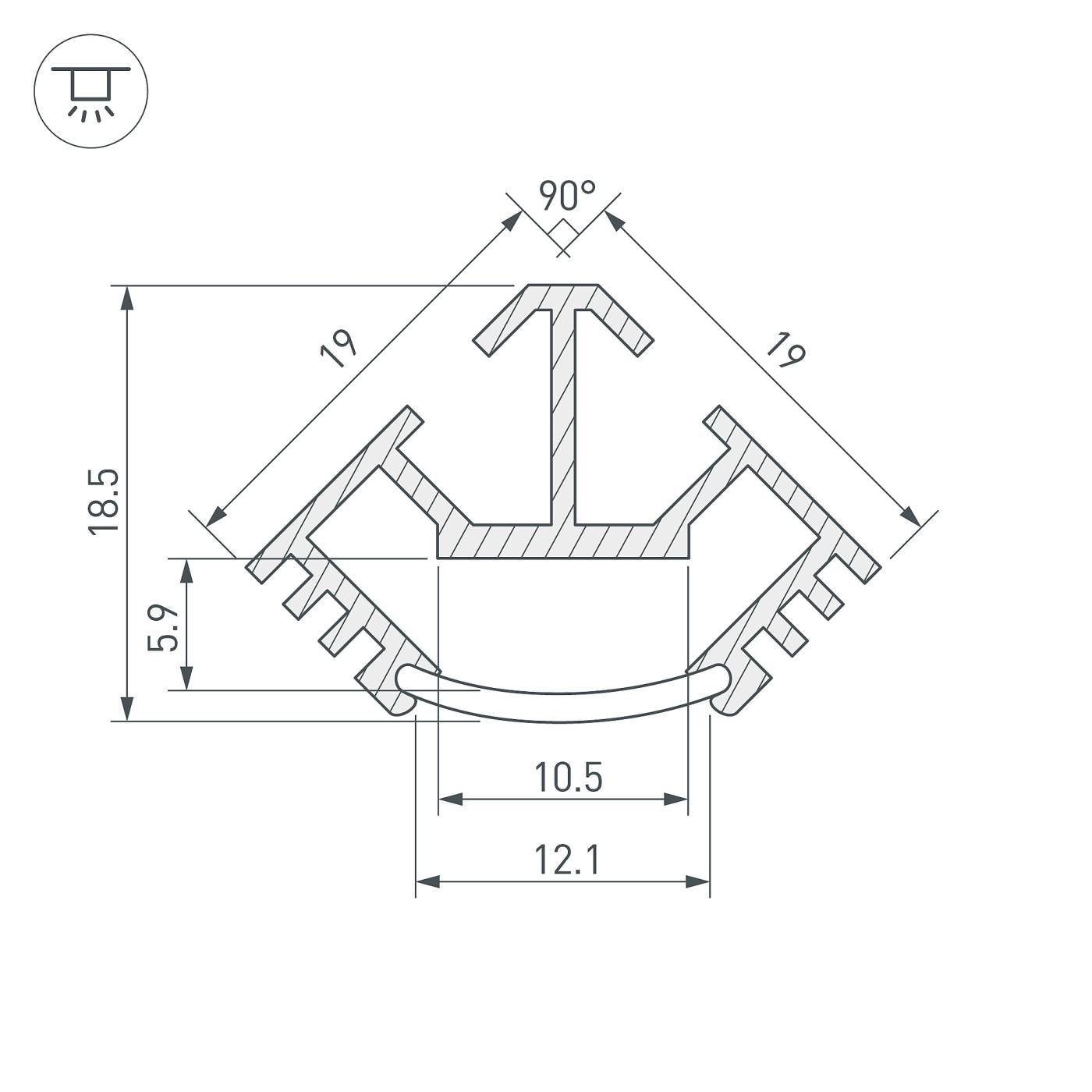 Профиль Arlight T 016942