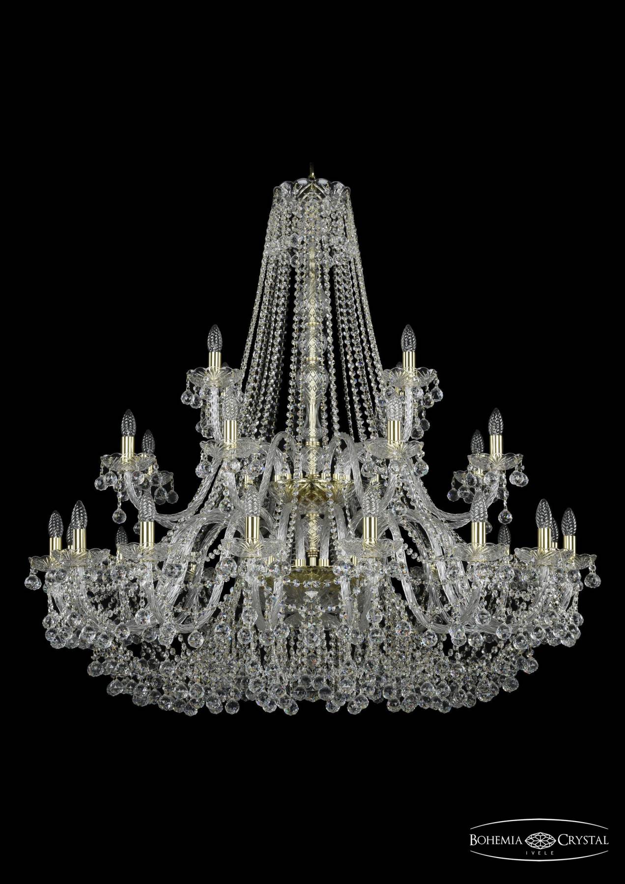 1409/16+8+4/460/2d G Подвесная хрустальная люстра 1409 Bohemia 1409/16+8+4/460/2d G