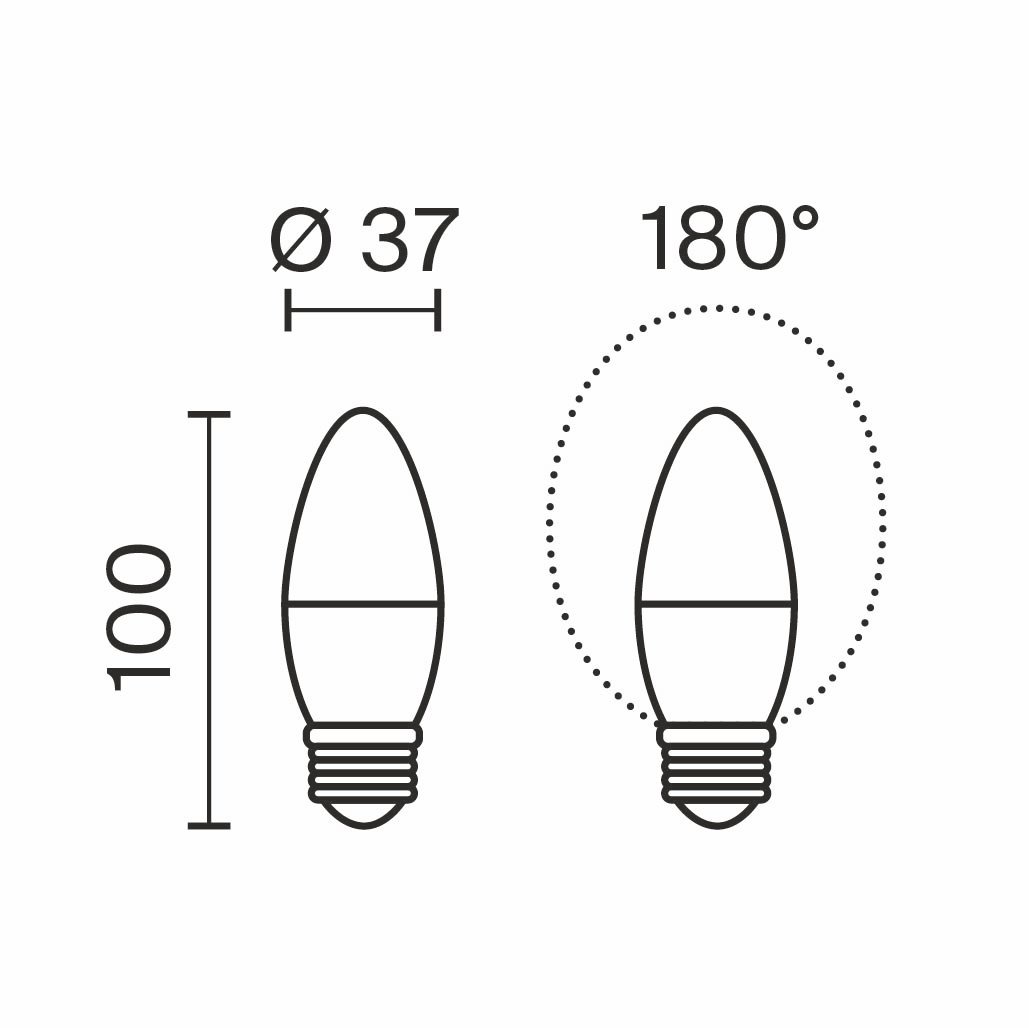 3267 Светодиодная лампочка Candle 5W Voltega 3267