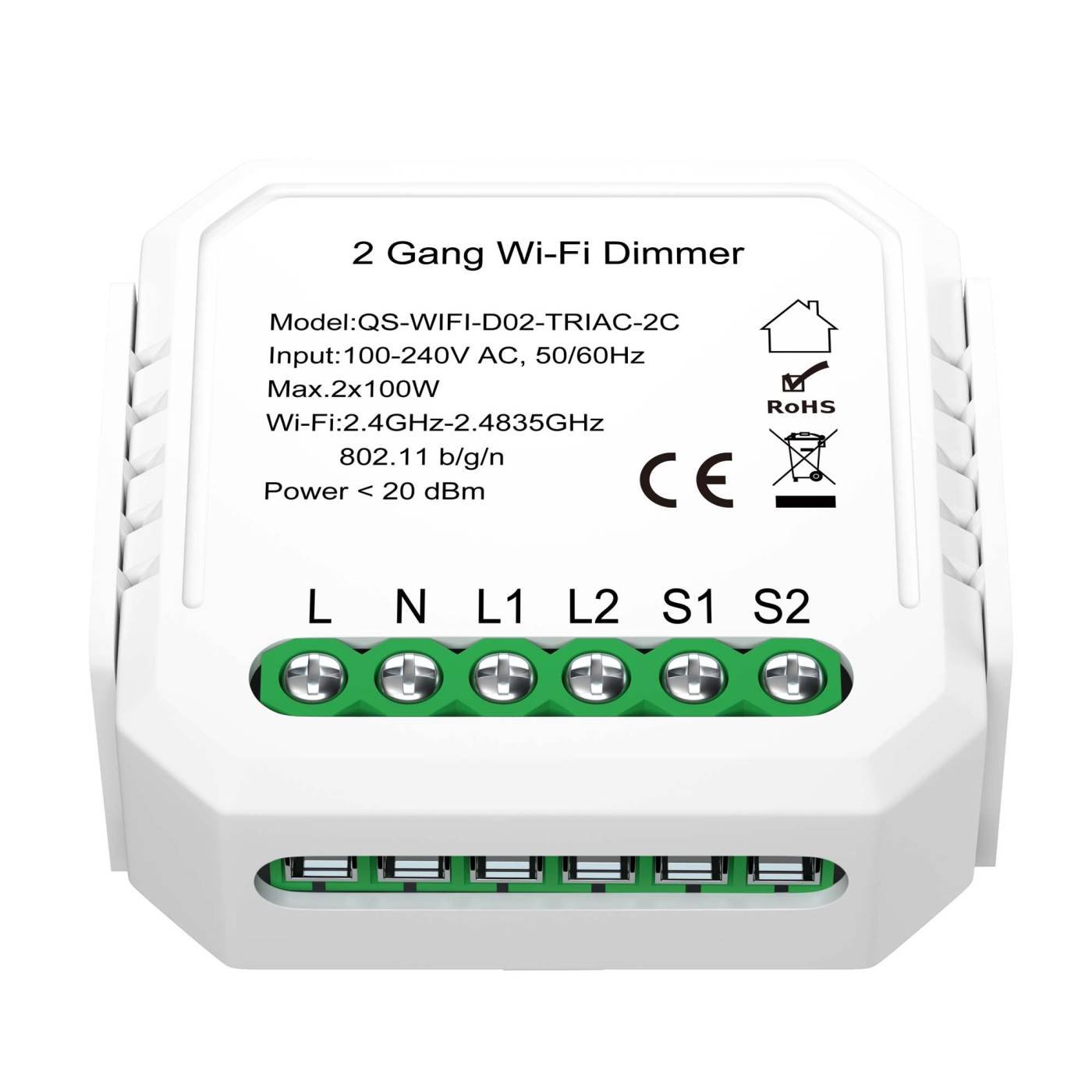 ST9000.500.02CDIM WIFI диммируемое реле 2 канала ST Luce Around ST9000.500.02CDIM