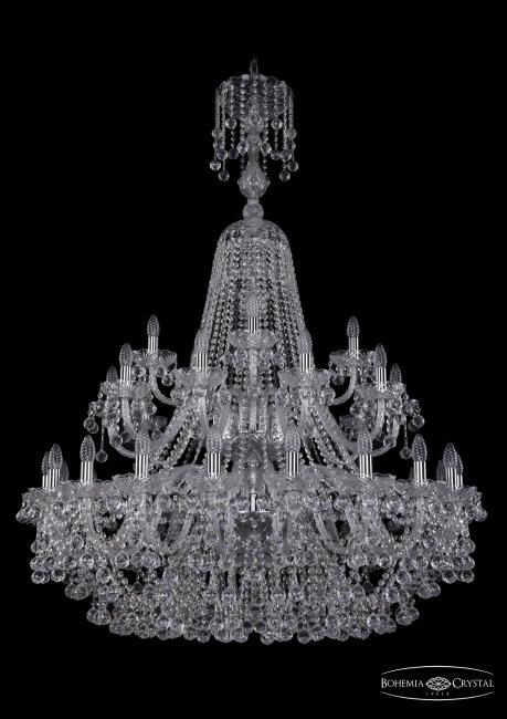 Подвесная хрустальная люстра 1409 Bohemia 1409/20+10+5/400/XL-152/2d Ni
