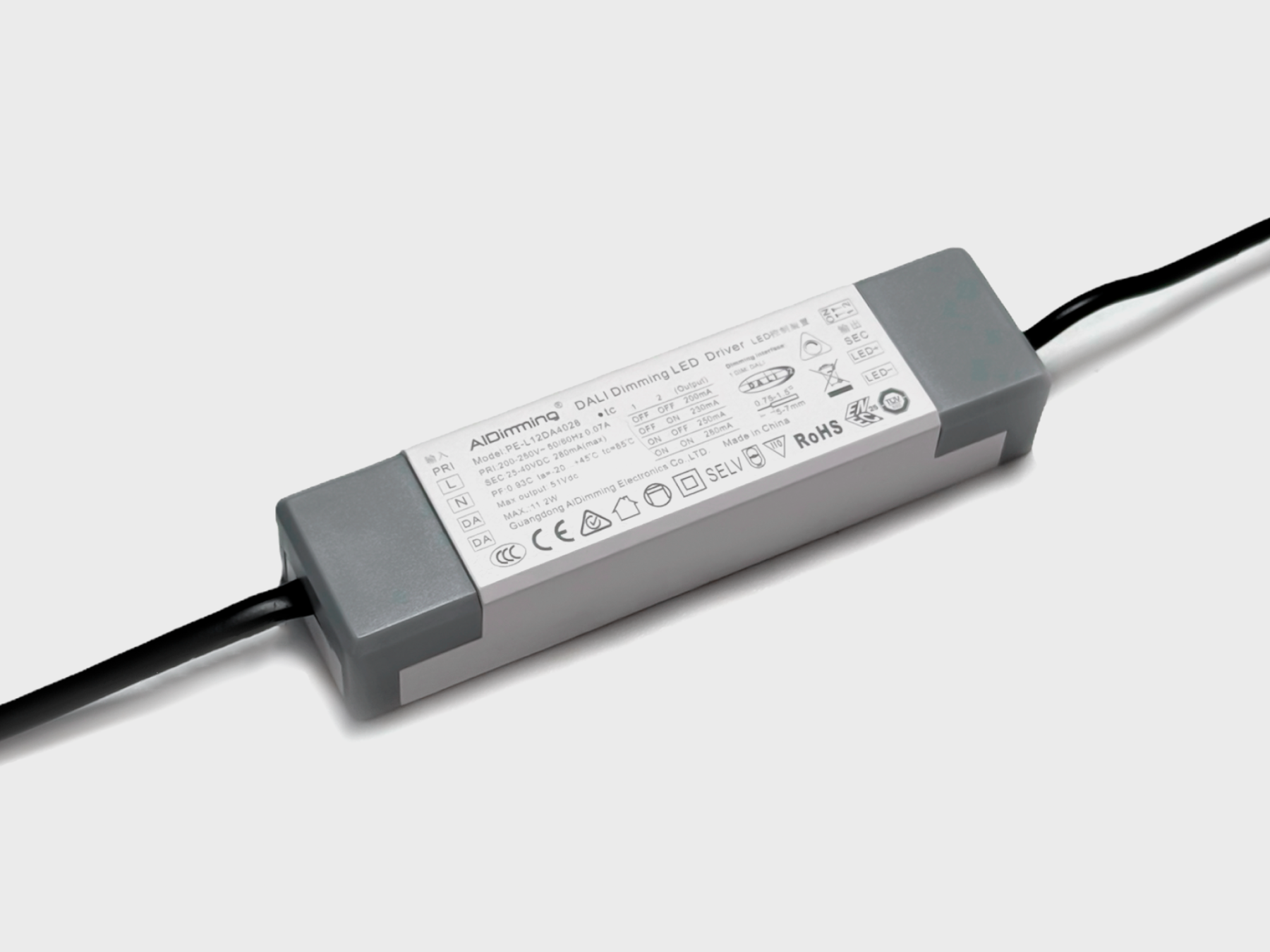 00-00036546 Драйвер Aidimming, 10Вт, 250мА, PE-L12DCA 10W, DALI DT6, SWG LUMKER 00-00036546