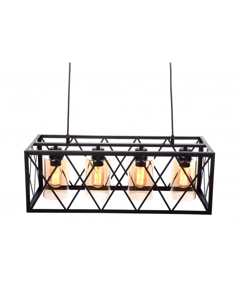 Подвесная люстра Lumina Deco Nortis LDP 11535-4 BK