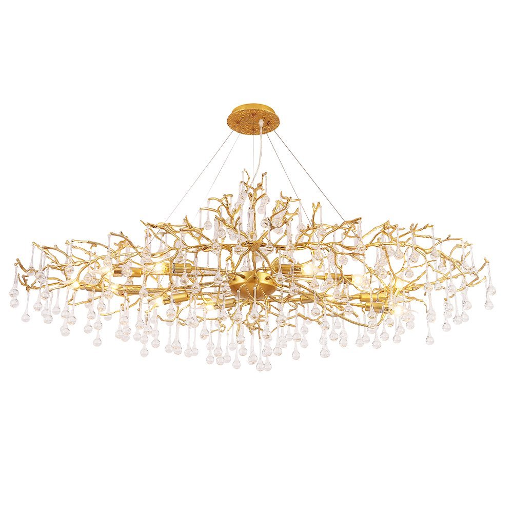 REINA V2 SP12 L1500 GOLD PEARL Подвесная люстра Crystal Lux Reina REINA V2 SP12 L1500 GOLD PEARL
