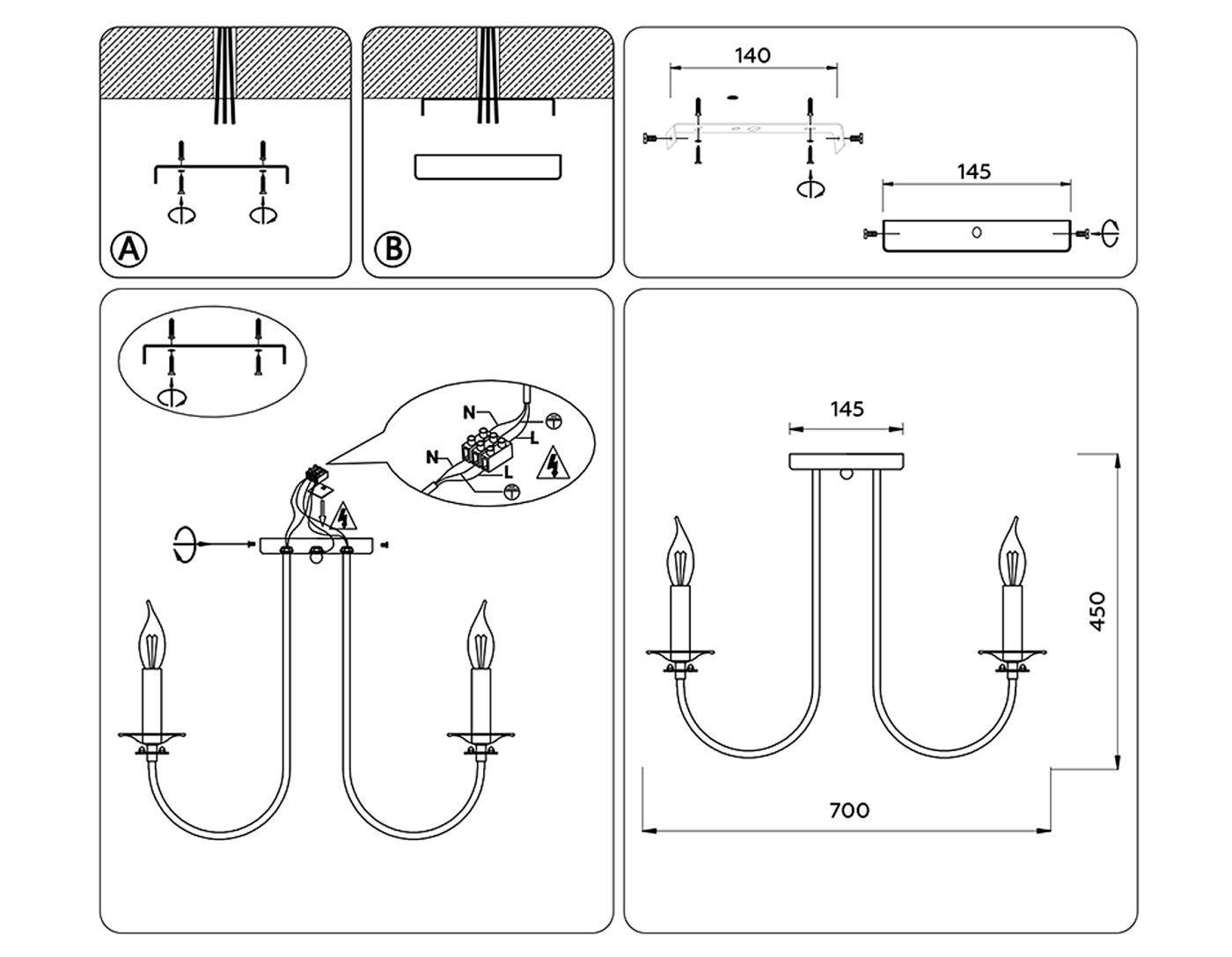 TR9622 Потолочная люстра Ambrella Traditional TR9622