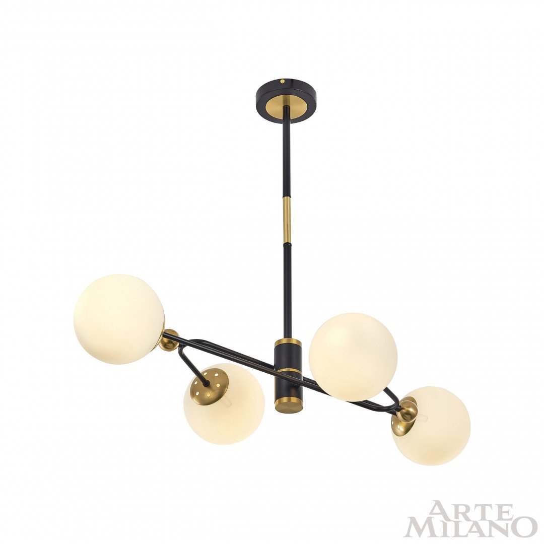 Люстра на штанге Arte Milano Neapolis72708 272708/4 BK/GD