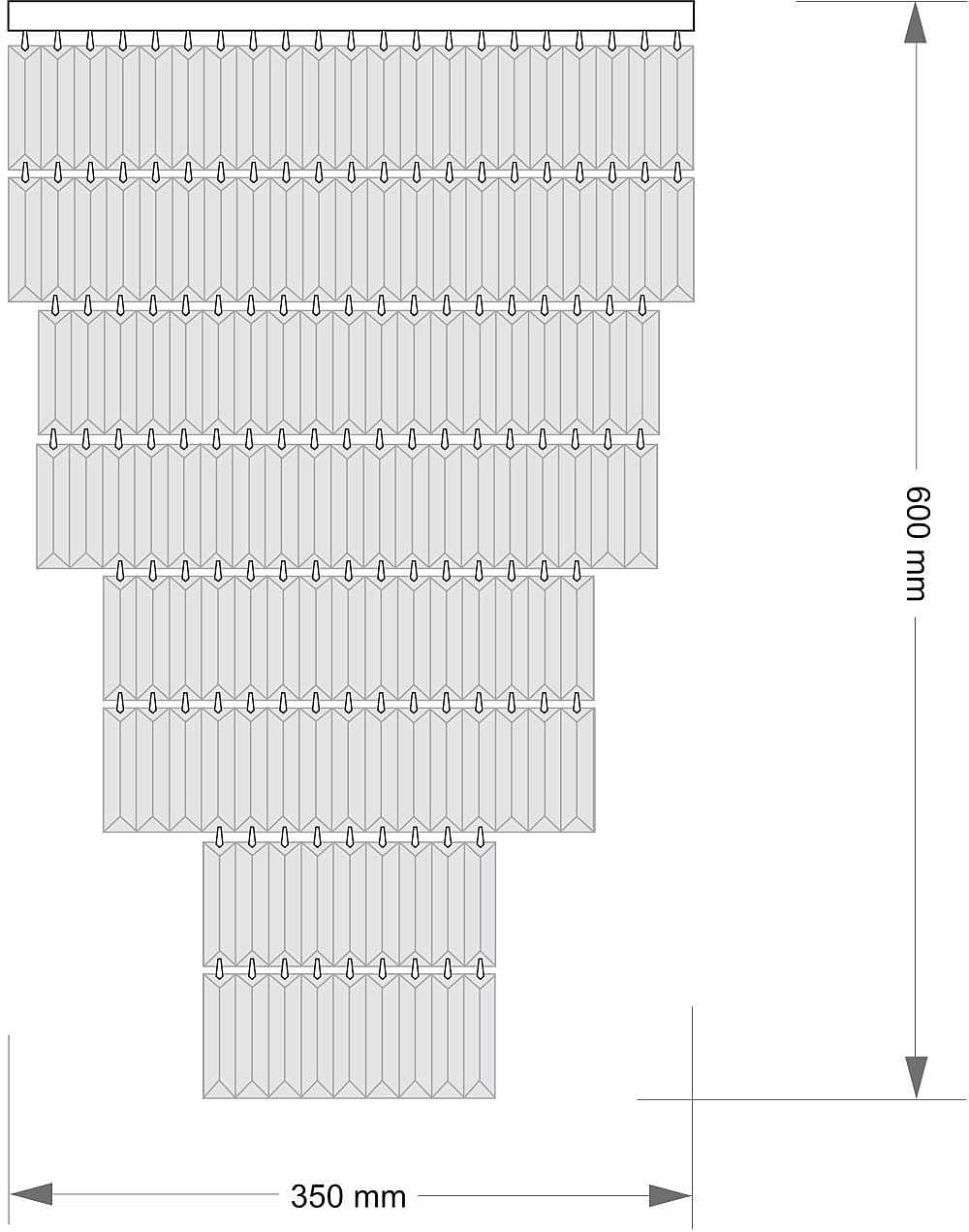 Люстра каскадная Kutek Ellini ELL-PLM-6(BN)350/II