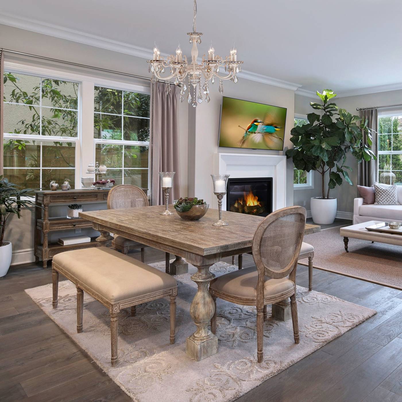 3281/8 белый с золотом/тонированный хрусталь Strotskis Подвесная люстра Eurosvet Elisha 3281/8 белый с золотом/тонированный хрусталь Strotskis