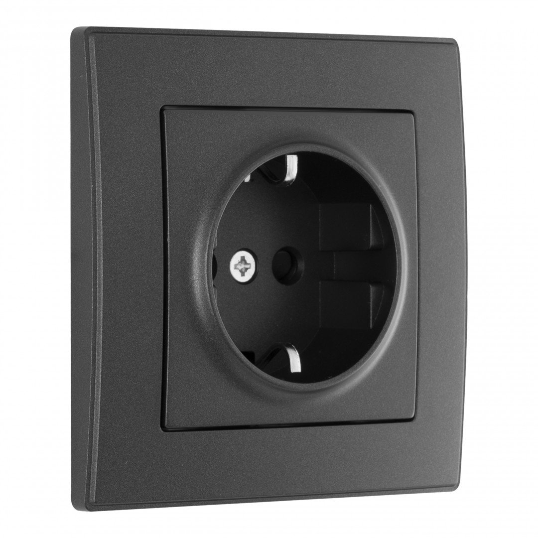 SET06-1-40-1 black Розетка Arte Milano Set06-1 SET06-1-40-1 black