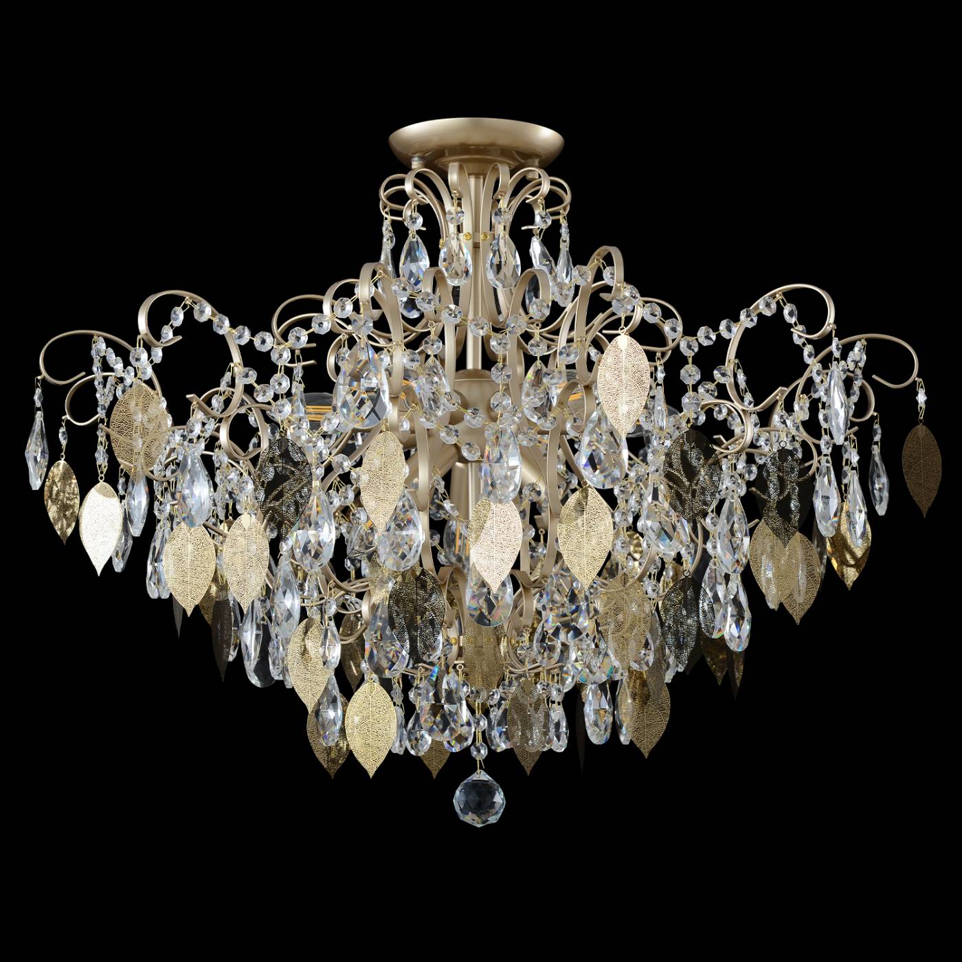 ESMIRALDA PL9 GOLD Потолочная люстра Crystal Lux Esmiralda ESMIRALDA PL9 GOLD