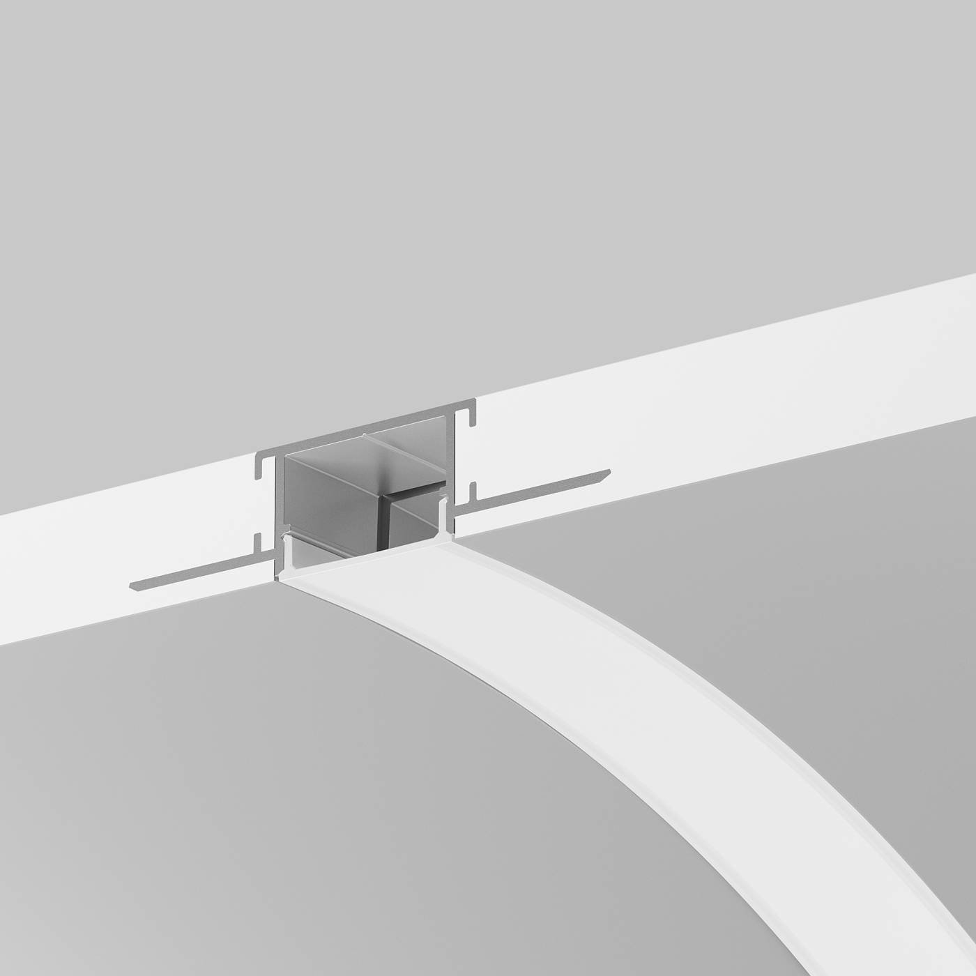 Алюминиевый профиль встраиваемый с вертикальным изгибом Maytoni Встраиваемый со скрытым фланцем профиль 636005