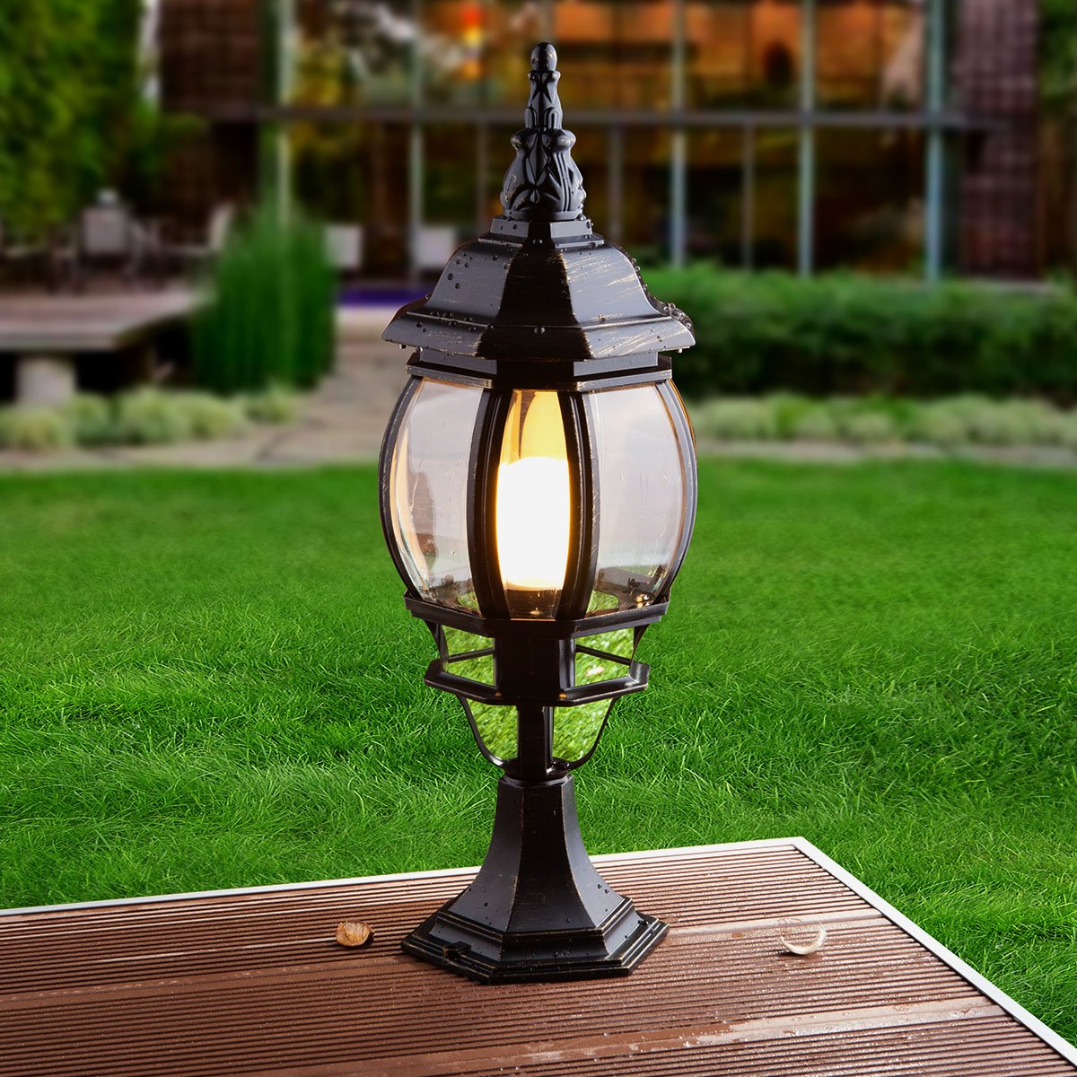 Уличный наземный светильник Elektrostandard 1001 1001S черное золото / 9913-D (GL 1001S)