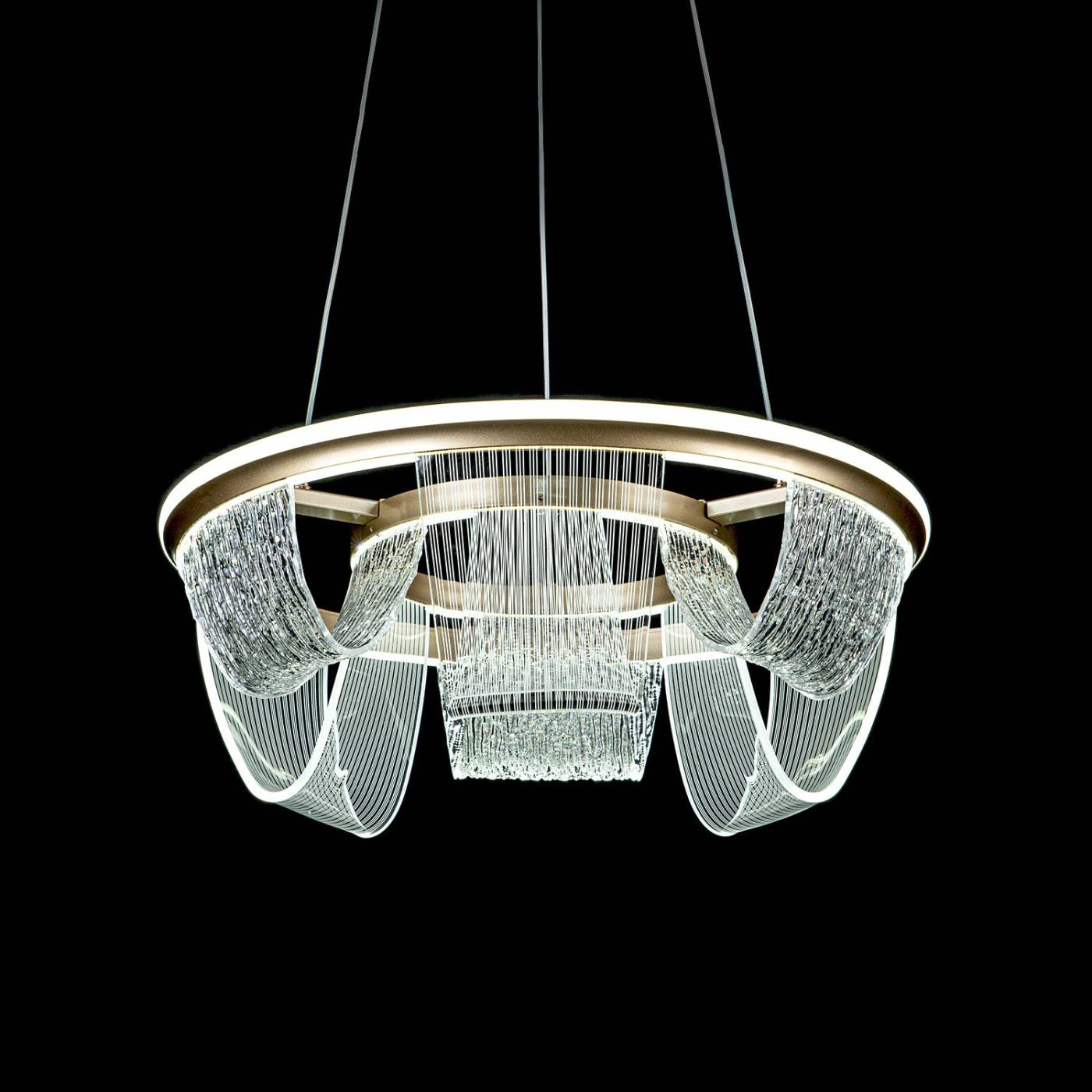 L7706-460 GD Подвесная люстра L LED4U L7706-460 GD