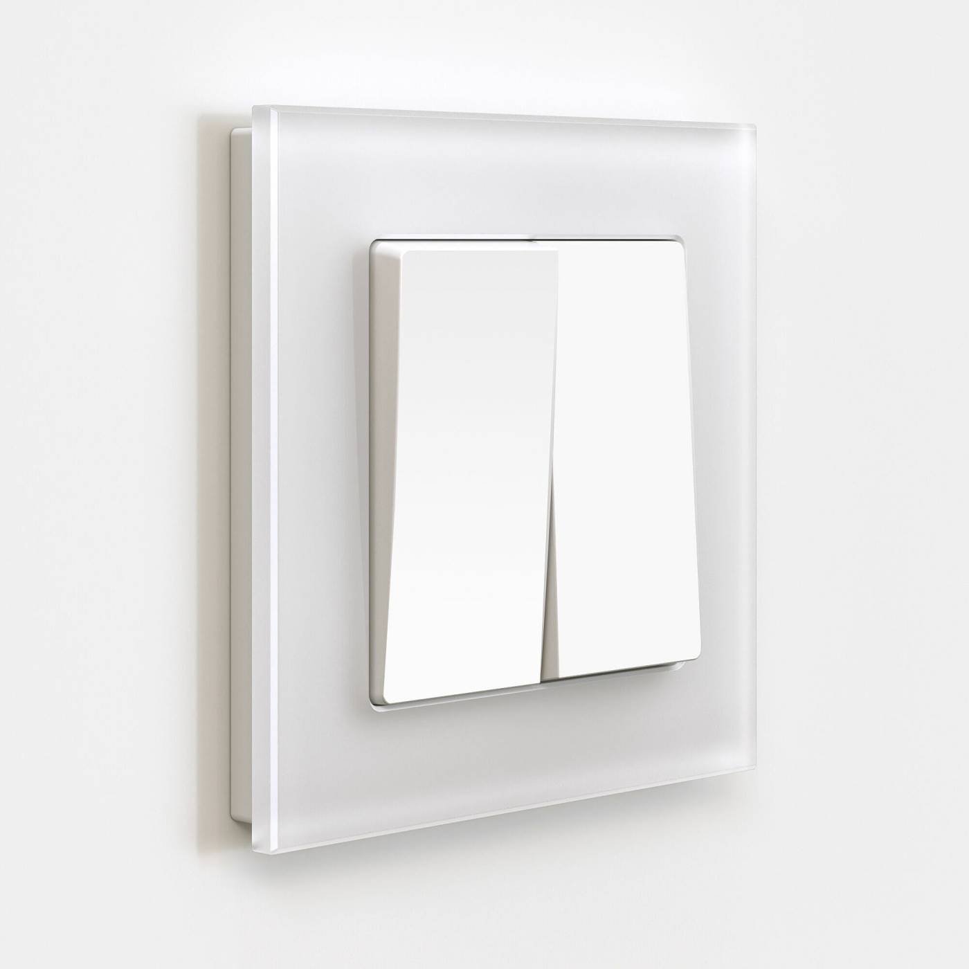 W1122061/ Выключатель двухклавишный проходной (белый матовый) Выключатель Werkel W1122061/ Выключатель двухклавишный проходной (белый матовый)