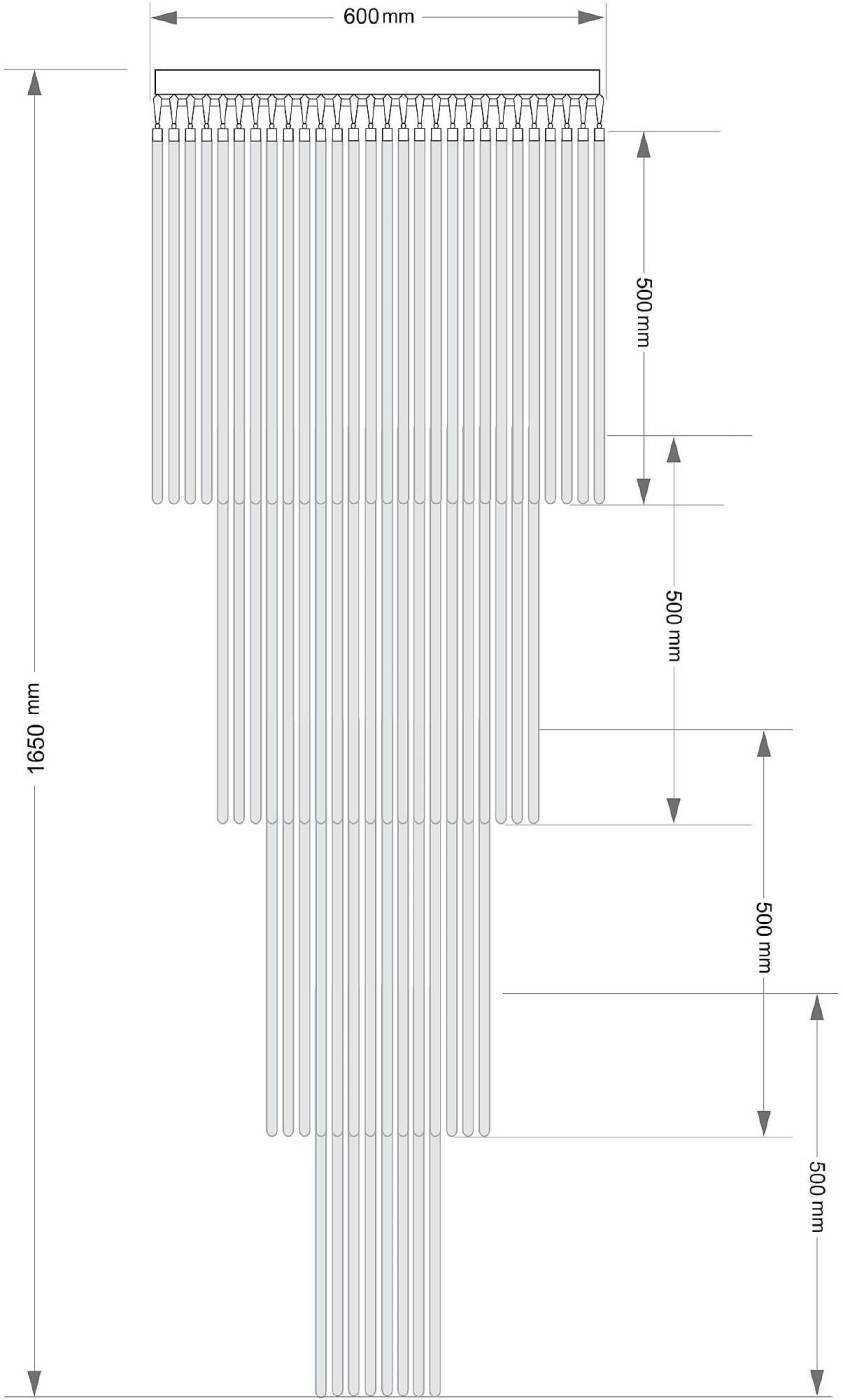 Люстра каскадная Kutek Filago FIL-PLM-10(P)600/500