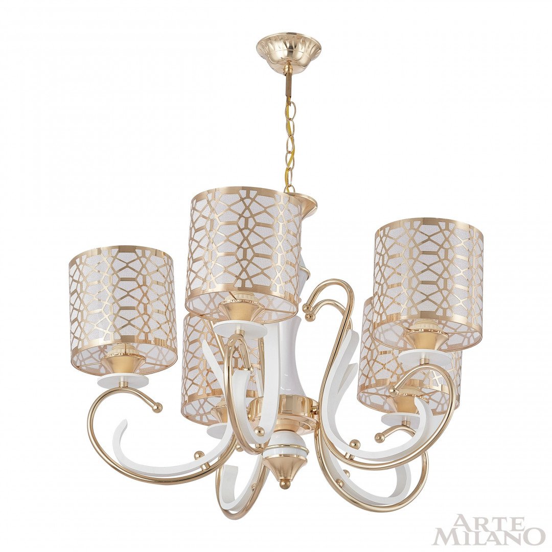 301237/5 Wh/Gd Подвесная люстра Arte Milano Florentia-1237 301237/5 Wh/Gd
