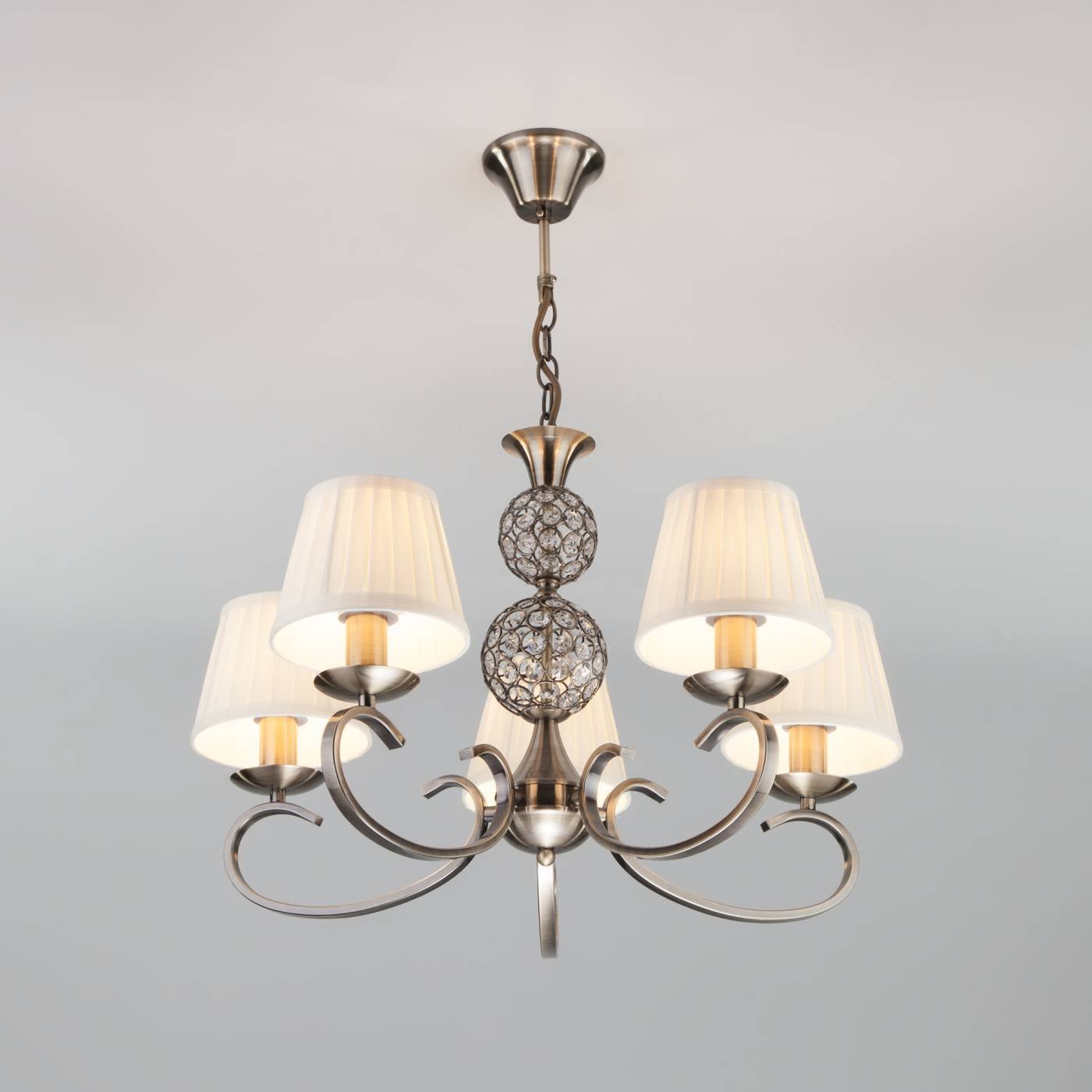 Подвесная люстра Eurosvet Tessa 60089/5 античная бронза