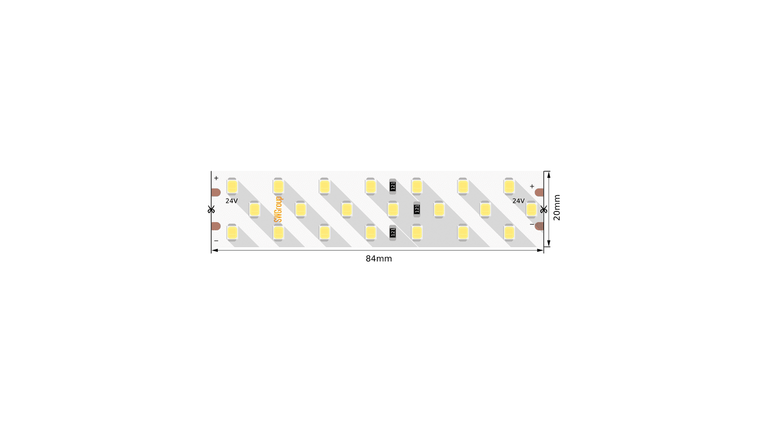 SWG2P252-24-24-NW-20 LED лента SWG PRO SWG2P252 SWG2P252-24-24-NW-20