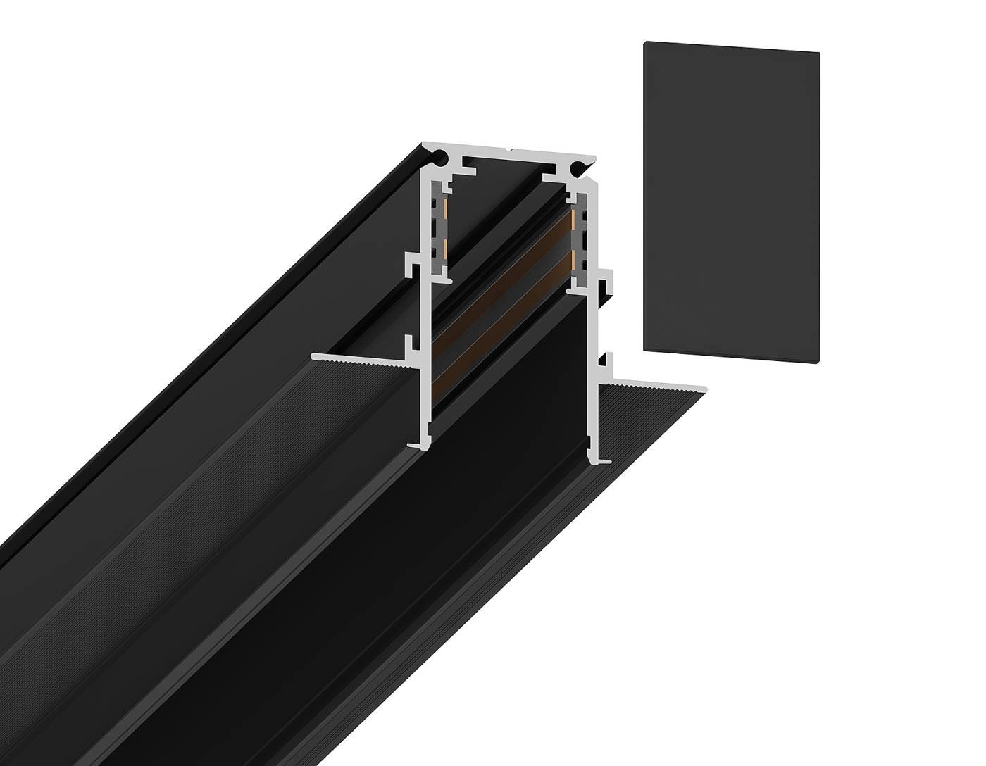 Заглушка для встраиваемого магнитного шинопровода Magnetic 48V (2шт) Ambrella Track System GL3608